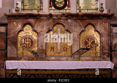 The reredos, St. Peter`s Church, Copt Oak, Leicestershire, England, UK Stock Photo